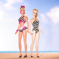 Bathing Suit Barbie 2009 и Ponytail Barbie 1959